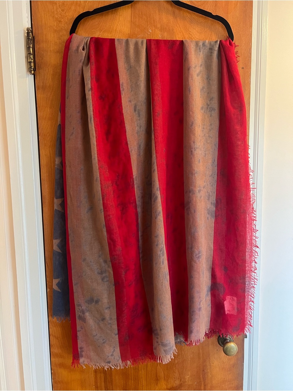 Free People Patriotic Lightweight Frayed Scarf - Picture 4 of 7